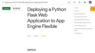 Deploying a Python Flask Web Application to App Engine Flexible GSP023
