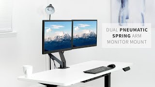 STAND-V102O Pneumatic Arm Dual Monitor Desk Mount by VIVO