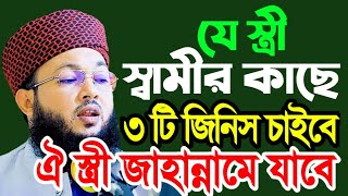 যে স্ত্রী স্বামীর কাছে ৩টি জিনিস চাইবে ঐ নারী জাহান্নামে যাবে | Al-Amin araihazari waz mahfil