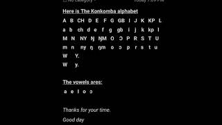 A, B, C, D In konkomba