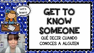 ¿QUÉ DECIR CUANDO CONOCES A ALGUIEN? | CURSO DE INGLÉS GRATIS COMPLETO