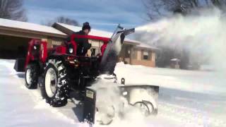 NorTrac 35XT Tractor SnowBlowing