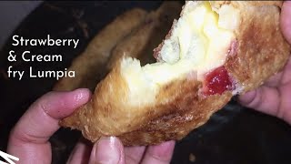 Strawberry Cream fry Lumpia #cooking #ramadan #iftar