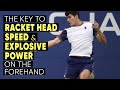 The Key 🔑  To Racket Head Speed And Explosive Power 💥  On The Forehand - Tennis Lesson