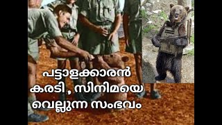 പട്ടാളക്കാരൻ കരടി. The story of a bear who served successfully as a soldier in Malayalam.