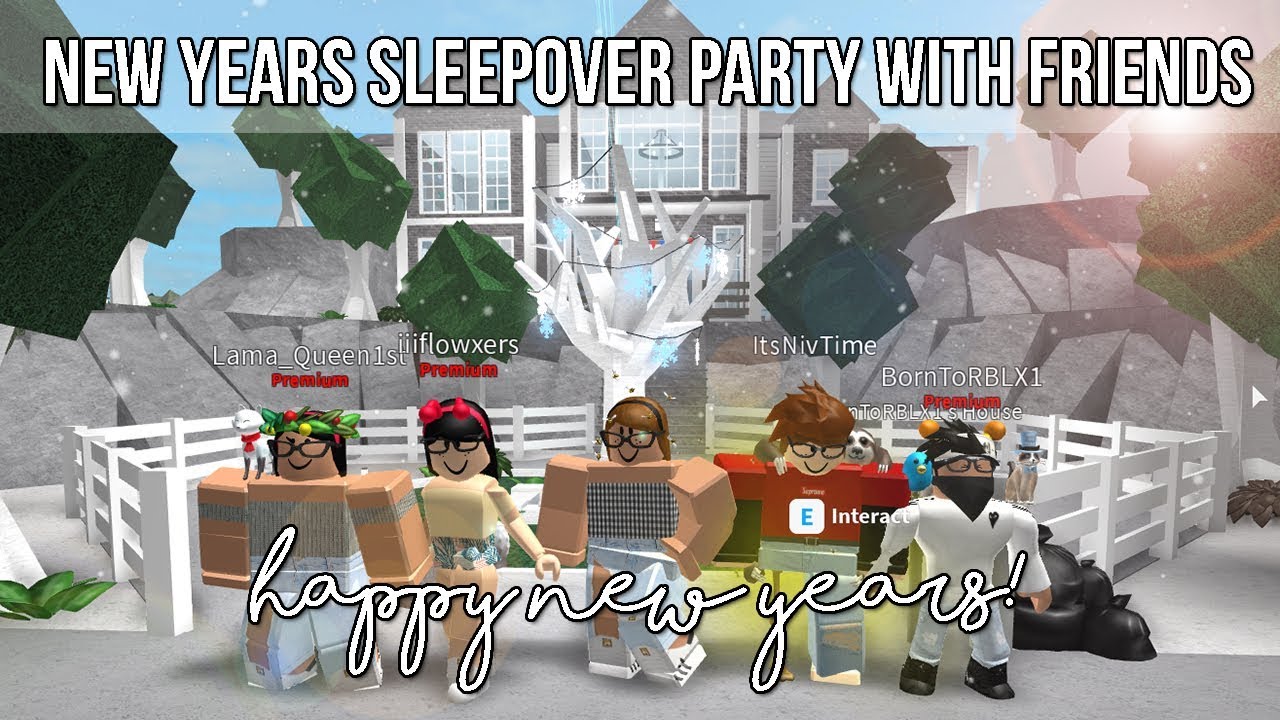 New Years Sleepover Party With Friends | Bloxburg Roleplay | Alixia ...