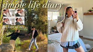 simple life diary ੈ✩ in love at 20, comforting days back home,winter makeup routine & school outfits