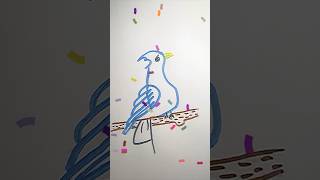 How to Draw Cute Bird 🦜 Step-by-step Drawing for Kids #drawing #drawingforkids #arttechniques