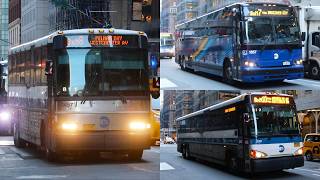 MTA Bus Company: BxM7, BxM8, & BxM10 Buses at 47th Street (2026 Prevost X3-45, MCI D4500CL, D4500CT)