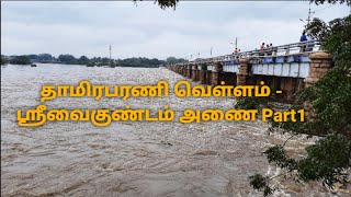 தாமிரபரணி வெள்ளம் -ஸ்ரீவைகுண்டம் அணை Part 1| Srivaikundam Dam - Thamirabarani Flood January 2021