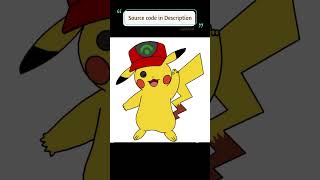 Create a Pokémon - Pikachu using python turtle programming language in 1min #shorts #python #python3
