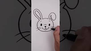 How To Draw A Cute Easter Bunny Easy 🐰
