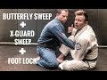 Jiu-Jitsu Sweep to Submission | Butterfly Guard Sweep & X-Guard Sweep & Footlock