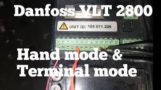 Danfoss VLT 2800 Terminal \u0026 keypad setting | Inverter start stop  programing