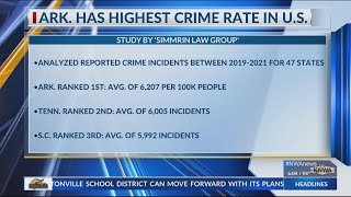 Study: Arkansas has highest crime rate in U.S.