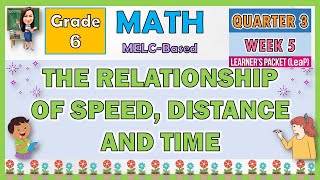 MATH 6 QUARTER 3 WEEK 5 | THE RELATIONSHIP OF SPEED, DISTANCE AND TIME