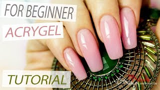 AcryGel Nail Extensions Tutorial Step by Step using Nail Forms - Lesson Part 1