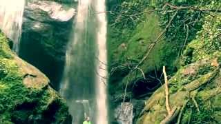 Waterfall hiking, jumping, and exploring - Volio Waterfall near Cahuita \u0026 Puerto Viejo, Costa Rica