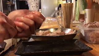 かわ屋風鶏皮焼き鳥の作り方【串打ち】