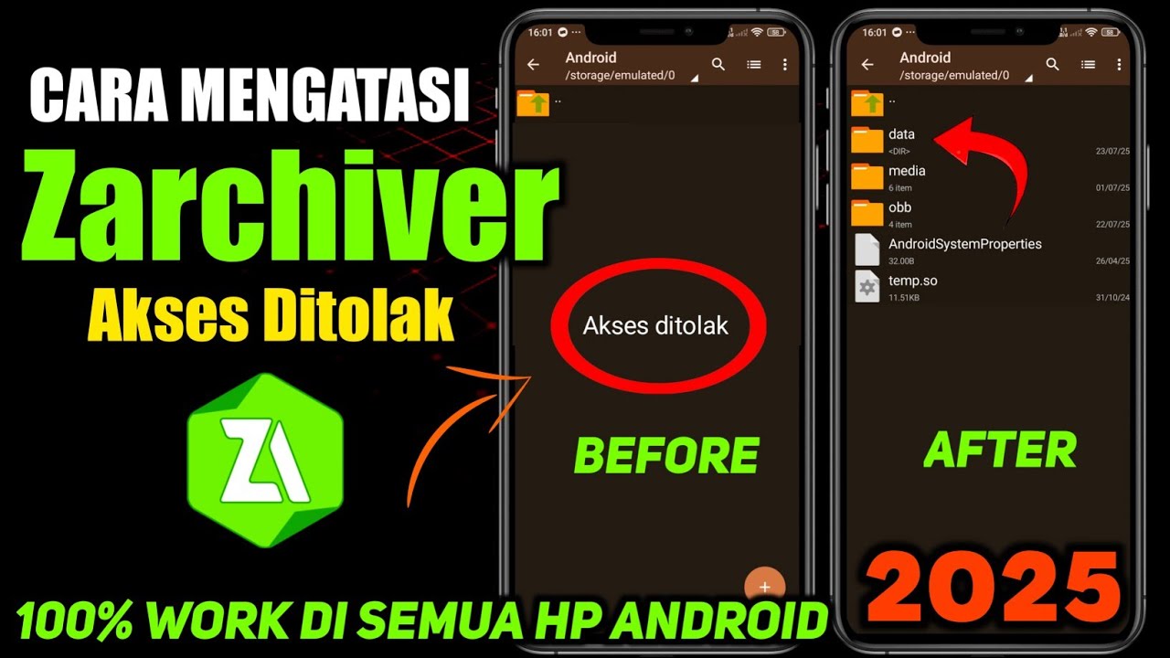 Cara Mengatasi Zarchiver Akses Ditolak Saat Membuka Folder Data Di Hp