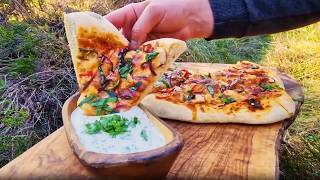 Crafting The Best Campfire Pizza ASMR Cooking | Men With The Pot