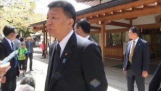 新藤大臣が靖国参拝「私的な行為として参拝した」(14/04/12)