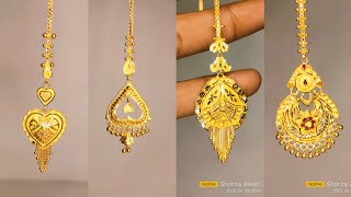 Wedding Gold Maangtika Design//Wedding Tika//Gold Tika Design With Weight and Price