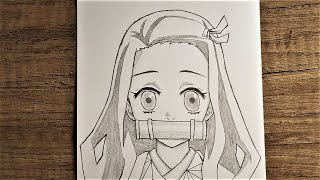 How to draw nezuko step by step easy | nezuko drawing