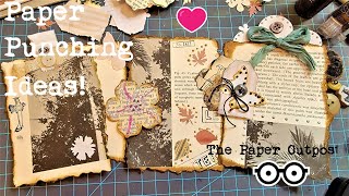 PAPER PUNCH IDEAS for Junk Journals! Let's Play With The Papers! :) The Paper Outpost!