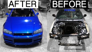 BUILDING A R34 SKYLINE body in MINUTES | Poor Man's GTR [EP15]
