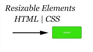 Create Resizable Elements using HTML | CSS