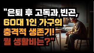 은퇴 후 고독과 빈곤, 60대 1인 가구의 충격적 생존기! 월 생활비는?