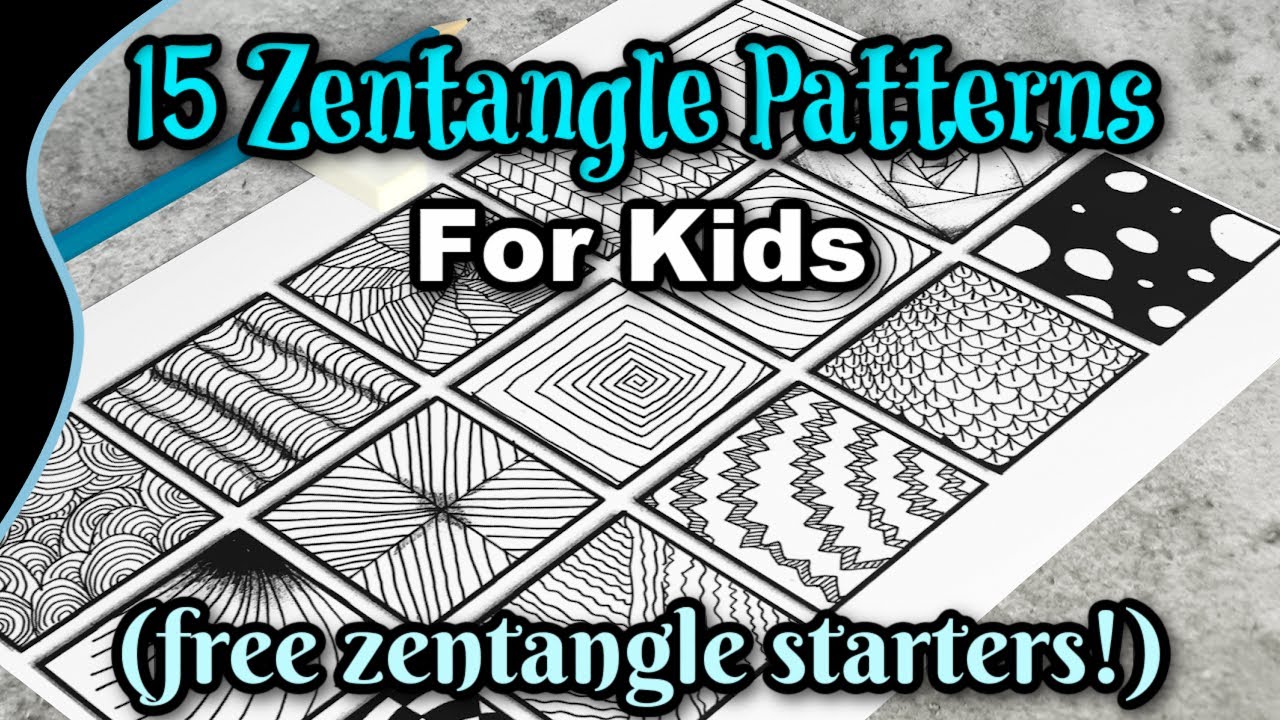 Zentangle Patterns Easy Part Mindfulness Activities For, 54% OFF