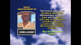 Eusebius Alexander ~ Short Obituary