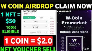 W Coin Airdrop :Pre-Market unlock conditions