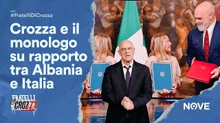 Crozza e il monologo sull'Albania e lo storico accordo tra Edi Rama e Giorgia Meloni