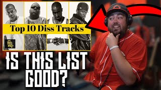 RAPPER REACTS to TOP 10 BEST DISS TRACKS OF ALL TIME (Eminem, Tupac, Biggie, Jay Z, & More)