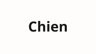 How to pronounce Chien