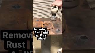 Wire Wheel Cleaning Rusty Metal with Random Randy #grinder #wirebrush #wirewheel #rust