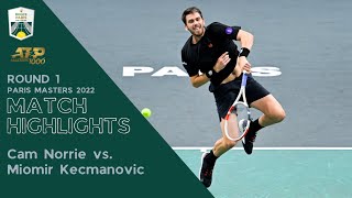 Cameron Norrie vs Miomir Kecmanovic Match Highlights | Paris Masters Round 1 PS5 Gameplay HD
