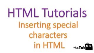 No 7: HTML Character Entities: HTML5 Tutorial For Beginners [HD 1080p]