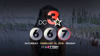 DC LOTTERY Midday 02/16/2019