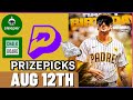 MLB PRIZEPICKS | CHALKBOARD | SLEEPER | PROP PICKS | MONDAY | 8/12/2024 | MLB BETTING | BET PROPS