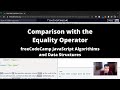 Comparison with the Equality Operator (Basic JavaScript) freeCodeCamp tutorial