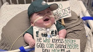 Small but mighty Eagles fan keeps fighting after 400 days in the hospital