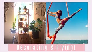 Plant Decor, Halloween Decor & Aerial Silk / Hoop Practice 🧚🏼‍♀️ Taylluna Vlogs