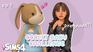 The Flower Bunny Wants Our Baby?! | Occult Baby Challenge | Sims 4 Ep 1