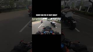 Reaksi gw Ketika di selip motor harley #petualangan #automobile #sunmoribsd #nyasar #zx10r #motovlog