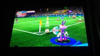 Mario & Sonic at the Rio 2016 Olympic Games-Football-Team Peach VS Team Waluigi