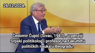 PROTESTI STUDENATA U SRBIJU 2024. Čedomir Čupić profesor na Fakultetu političkih nauka u Beogradu.